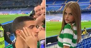 Liel Abada's Wag shares sweet moment Celtic star goes to find her in crowd