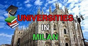 Milan Universities Overview