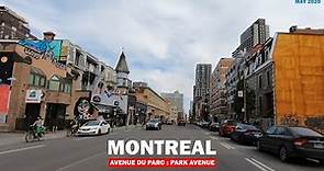 Driving in Montreal, Avenue du Parc | Park Ave, May 2020 (Canada)