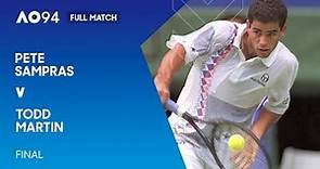Pete Sampras v Todd Martin Full Match | Australian Open 1994 Final