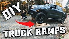 HOW TO BUILD WOOD TRUCK RAMPS - For your Truck Jeep Bronco Car !!!