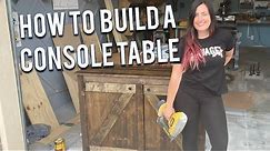 HOW TO BUILD A CONSOLE TABLE- buffet side table cabinet