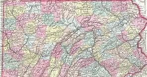 Map of PA Counties (1855)