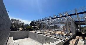 More steel framing @ #StAndrews #Beach .. . . Three levels of steel, pool and rammed earth.. she’s going to be something pretty special. #architecture #construction #frame #rammedearth #concrete #morningtonpeninsula #newhome #builder #alternatevision #pool | ALTERNATE VISION
