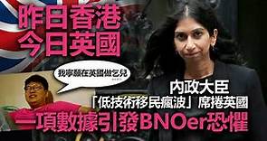 20221005C 【昨日香港、今日英國】內政大臣「低技術移民瘋波」席捲英國，一項數據引發BNOer恐懼