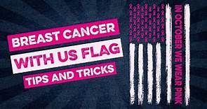 How To Make Breast Cancer With US Flag T-Shirt Design | T-Shirt Design in illustrator