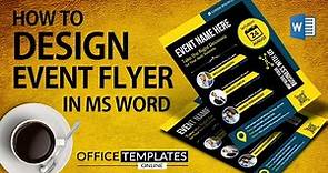 Flyer Design in MS Word | How to Create Event Flyer | DIY