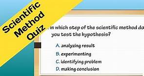 Scientific Method Quiz