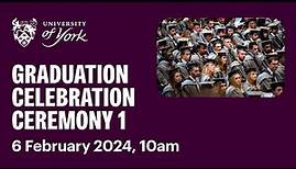 Ceremony 1 Graduation Livestream: 6 February 2024, 10am