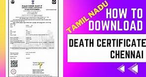 death certificate download | download death certificate for Chennai Corporation