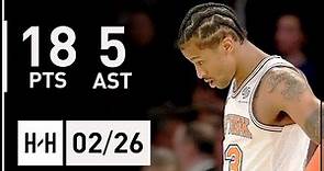 Trey Burke Full Highlights Knicks vs Warriors (2018.02.26) - 18 Pts, 5 Ast off the Bench