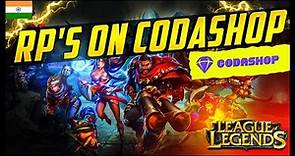 PURCHASE LEAGUE OF LEGENDS RP ON CODASHOP WITH SPECIAL DISCOUNT & OFFERS