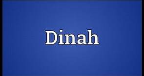 Dinah Meaning