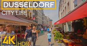 Düsseldorf Relaxing City Walking Tour in 4K HDR - Exploring Cities of Germany