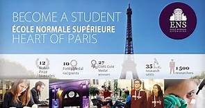 Become a student at École normale supérieure, at the heart of Paris - International selection