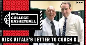 Dick Vitale’s letter to Coach K | College Basketball on ESPN