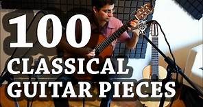 History of the Classical Guitar in 16 minutes with 100 Pieces