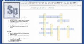 Word - Cómo hacer un crucigrama en Word. Tutorial en español HD