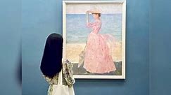 【油画】《带伞的女人》阿里斯蒂德·迈罗洛尔1896年。