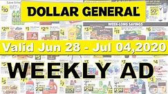 Dollar General Ad Jun 28,2020 | Dollar General Weekly Ad 4 Day Only Bogo | DG Ad Week Saving Deals