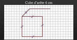Représenter un cube en perspective cavalière