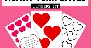 12 Free Printable Red Heart Templates - Lil Tigers Lil Tigers