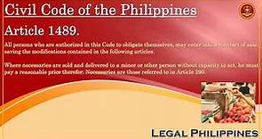 Civil Code of the Philippines, Article 1489