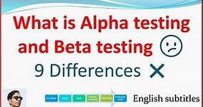 Alpha Testing And Beta Testing-Alpha Testing In Software Testing-Alpha Testing Vs Beta Testing-Alpha