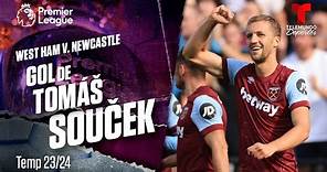 Gol de Tomáš Souček - West Ham v. Newcastle 1-0 | Premier League | Telemundo Deportes