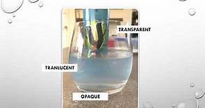 Science Revision - What is the difference between Transparent and Translucent.