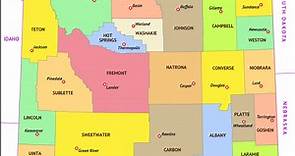 Wyoming Map | Map of Wyoming (WY) State With County