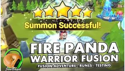 SUMMONERS WAR : Fire Panda Warrior Fusion! (testing, playtime, runes and more)