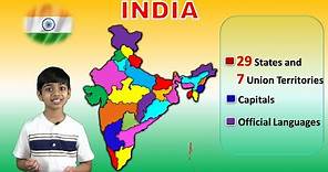 States of INDIA How to Learn | States & Union Territories | Capitals & Languages | Geography