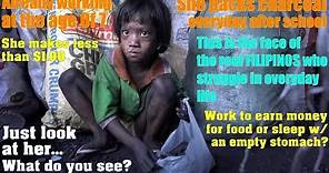 Travel to Manila Philippines and Meet this Poor Little Girl and Her Family. Poverty in the Slums