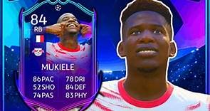 RTTK MUKIELE REVIEW! 84 ROAD TO THE KNOCKOUTS MUKIELE PLAYER REVIEW FIFA 22