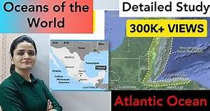 World Map: Oceans - Atlantic Ocean (अटलांटिक महासागर) in detail