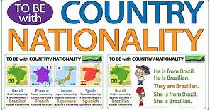 Be + From + Country 🌿🌿 Be + Nationality 🌿🌿 English Lesson