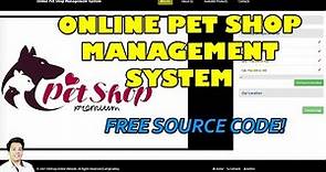 Online Pet Shop Management System using PHP/MySQL | Free Source Code Download
