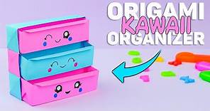 Come fare Portaoggetti in carta Kawaii | DIY Origami Desk Organizer Tutorial