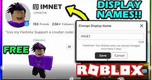 *NEW* DISPLAY NAMES ROBLOX UPDATE!! | HOW TO CHANGE YOUR DISPLAY NAME IN ROBLOX 2021!! (FREE)