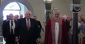 King Harald V of Norway attending the ordination of a new Bishop of Hamar 2023