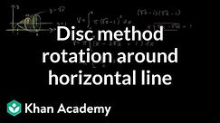Disc method rotation around horizontal line | AP Calculus AB | Khan Academy