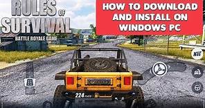 RULES OF SURVIVAL - HOW TO DOWNLOAD AND INSTALL ON WINDOWS PC