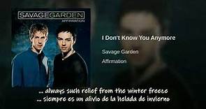 Savage Garden I Don't Know You Anymore Traducida Al Español