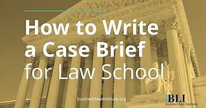 How To Write A Case Brief or Case Outline for Law School (With An Example)