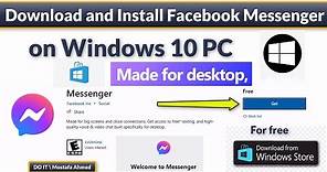 How to Download and Install Facebook Messenger App on Windows 10 PC
