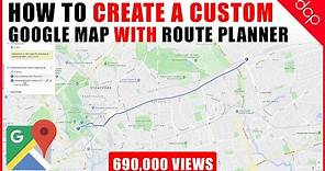 How to create a custom Google Map with Route Planner and Location Markers - [ Google Maps Tutorial ]
