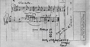 Igor Stravinsky (1882-1971): Piece for Pablo Picasso (1917)