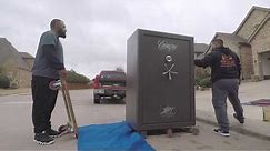 Unloading a Gun Safe from a pickup truck in Lantana,TX | Gun Safe Movers