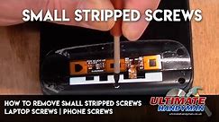 How to remove small stripped screws | stripped laptop screws | stripped phone screw removal